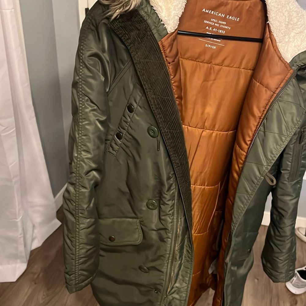 Green American Eagle Winter Coat